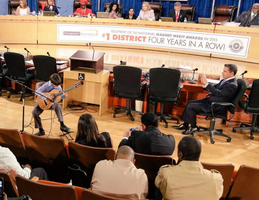 9 year old Jeremy Perez opens up April 2015 School Board  meeting